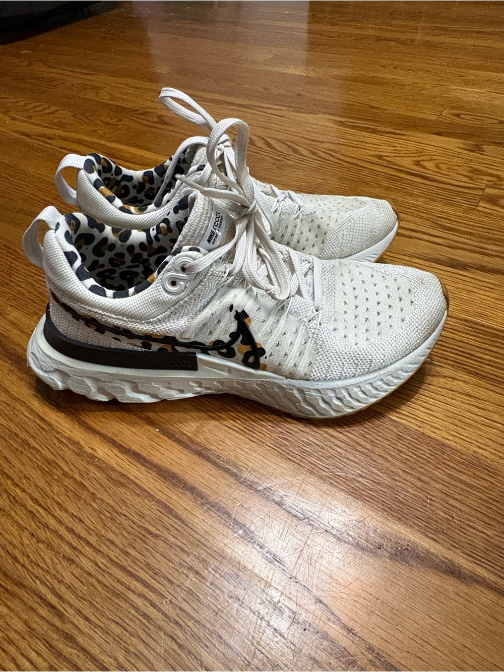 Nike React Infinity Run Flyknit 2 Leopard Sneakers Women’s 7